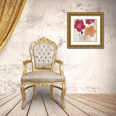 Autumn Party Square 1 Gold Ornate Wood Framed Art Print with Double Matting by Stoyanov, Ivo