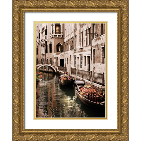 Venice Romance Gold Ornate Wood Framed Art Print with Double Matting by Greenwood, Michael