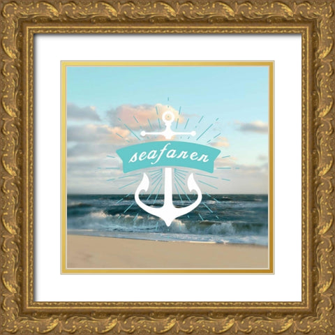 Seafarer Gold Ornate Wood Framed Art Print with Double Matting by Sememza, Marlana