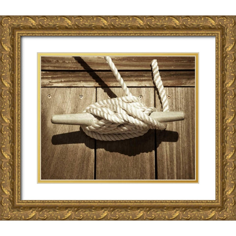 Secured Gold Ornate Wood Framed Art Print with Double Matting by Semenza, Marlana