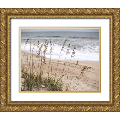 Silver Seagrass Gold Ornate Wood Framed Art Print with Double Matting by Semenza, Marlana
