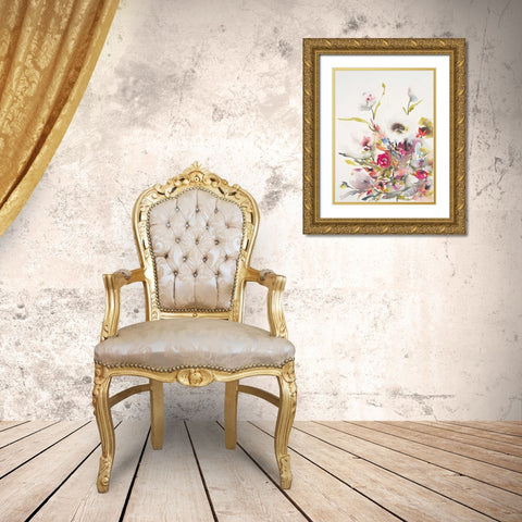 Watercolor Field 2 Gold Ornate Wood Framed Art Print with Double Matting by Johannesson, Karin