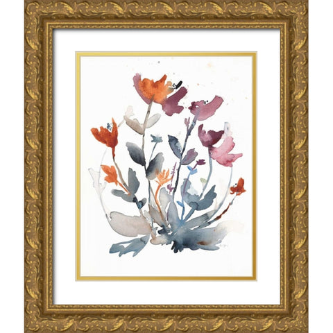 August Garden Gold Ornate Wood Framed Art Print with Double Matting by Johannesson, Karin