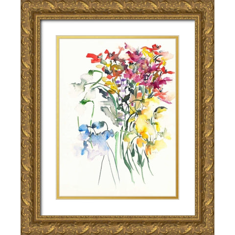 Garden Soiree 1 Gold Ornate Wood Framed Art Print with Double Matting by Johannesson, Karin