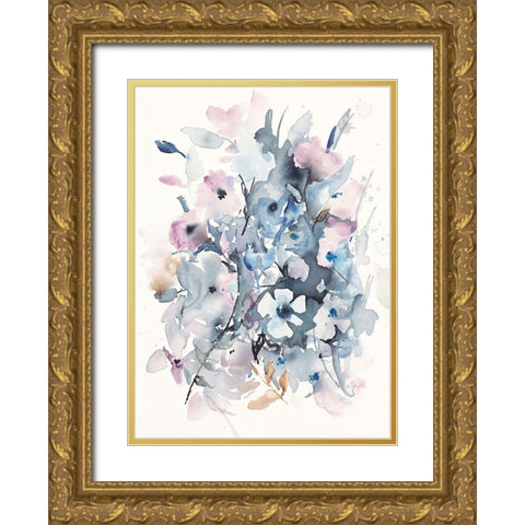 Beautiful Tangles Gold Ornate Wood Framed Art Print with Double Matting by Johannesson, Karin