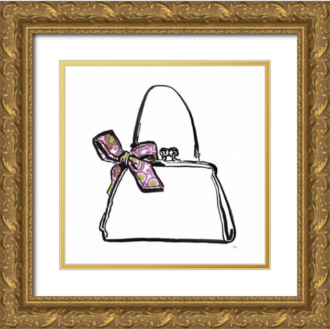 Vintage Designer Purse Gold Ornate Wood Framed Art Print with Double Matting by Sunflowerman