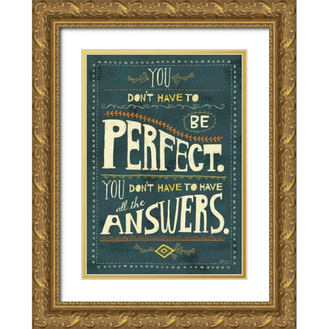 Perfect Answers Gold Ornate Wood Framed Art Print with Double Matting by Faust, Richard