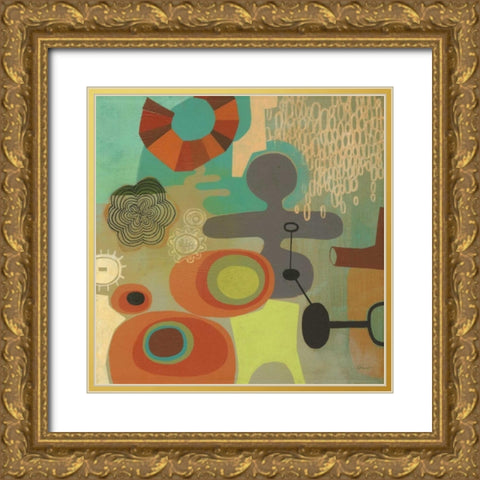 Mid Century Mood 1 Gold Ornate Wood Framed Art Print with Double Matting by Faust, Richard