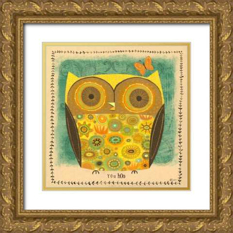 You Hoo Gold Ornate Wood Framed Art Print with Double Matting by Faust, Richard
