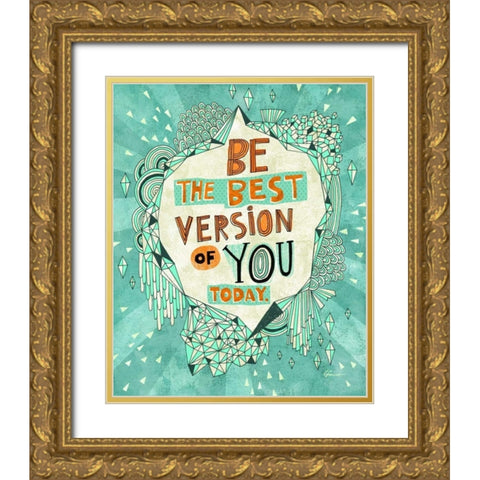 Awesome Words 3 Gold Ornate Wood Framed Art Print with Double Matting by Faust, Richard