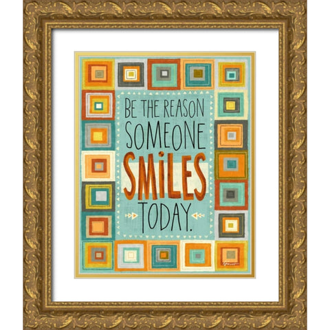 Awesome Words 8 Gold Ornate Wood Framed Art Print with Double Matting by Faust, Richard