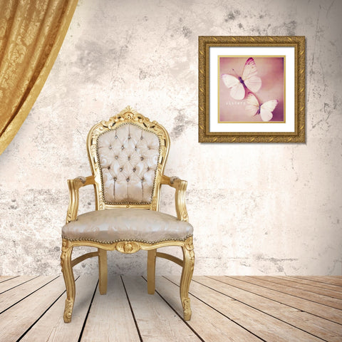 Butterfly Sisters Gold Ornate Wood Framed Art Print with Double Matting by Susannah Tucker Photography