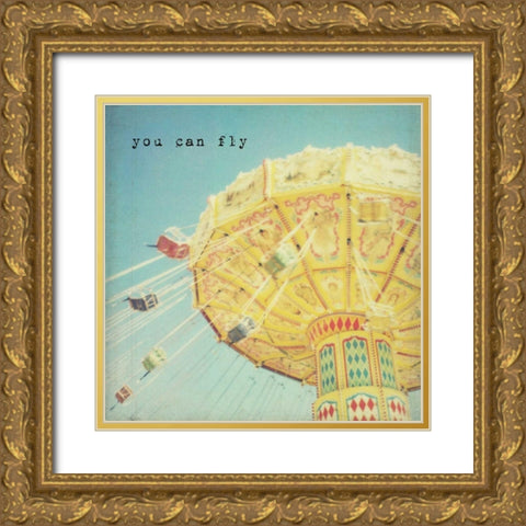 You Can Fly Gold Ornate Wood Framed Art Print with Double Matting by Susannah Tucker Photography