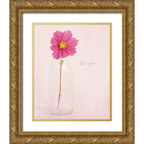 Quiet Floral Setting 1 Gold Ornate Wood Framed Art Print with Double Matting by Susannah Tucker Photography