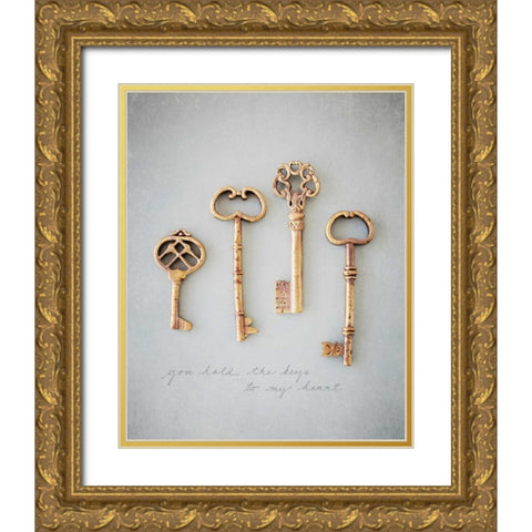 You Hold The Keys Gold Ornate Wood Framed Art Print with Double Matting by Susannah Tucker Photography