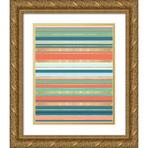 Lets Have Fun Together_Pattern Gold Ornate Wood Framed Art Print with Double Matting by Susannah Tucker Photography