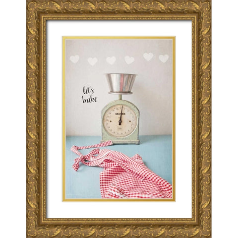 Lets Bake Gold Ornate Wood Framed Art Print with Double Matting by Susannah Tucker Photography