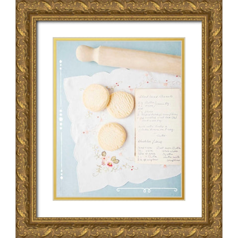 Baking Diary 5 Gold Ornate Wood Framed Art Print with Double Matting by Susannah Tucker Photography