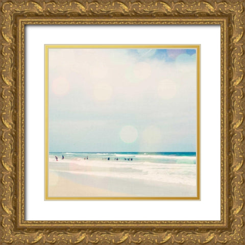 Sun Speckled Beach Gold Ornate Wood Framed Art Print with Double Matting by Susannah Tucker Photography