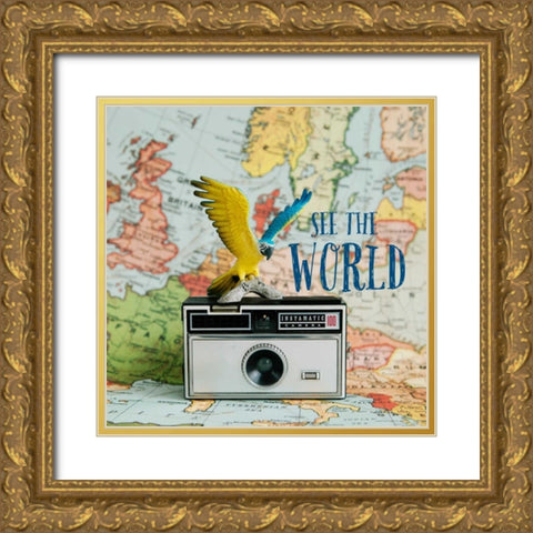 See The World Gold Ornate Wood Framed Art Print with Double Matting by Susannah Tucker Photography