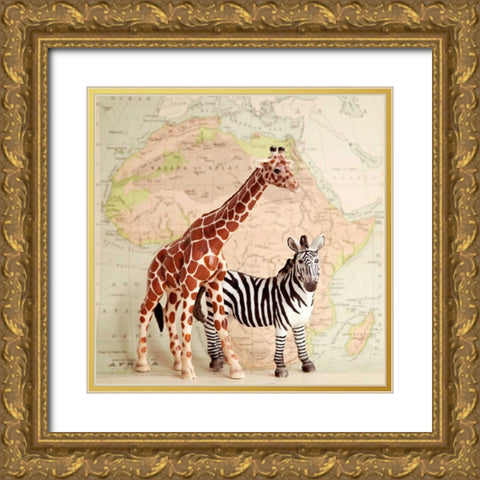On Safari Gold Ornate Wood Framed Art Print with Double Matting by Susannah Tucker Photography