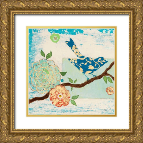 Heavenly Birds 1 Gold Ornate Wood Framed Art Print with Double Matting by Studio M