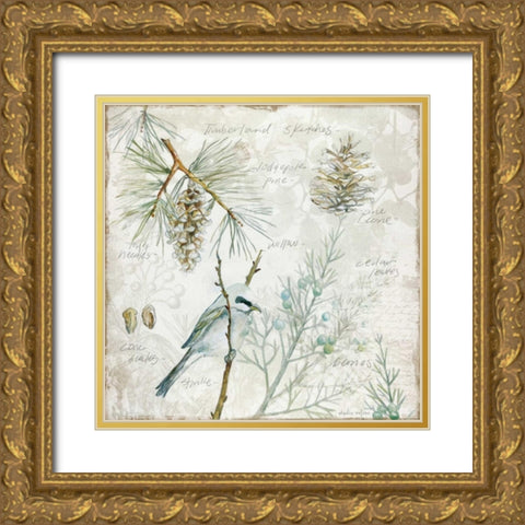 Outdoor Diary 1 Gold Ornate Wood Framed Art Print with Double Matting by Studio Rofino