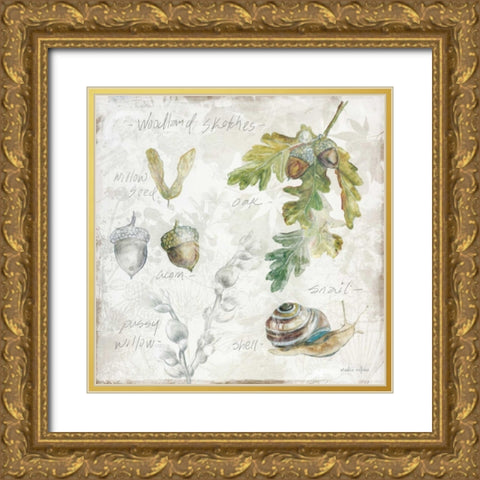 Outdoor Diary 2 Gold Ornate Wood Framed Art Print with Double Matting by Studio Rofino