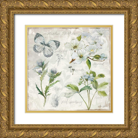 Outdoor Diary 4 Gold Ornate Wood Framed Art Print with Double Matting by Studio Rofino