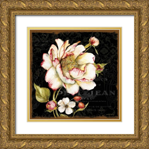 Dusk Flower 1 Gold Ornate Wood Framed Art Print with Double Matting by Studio Rofino