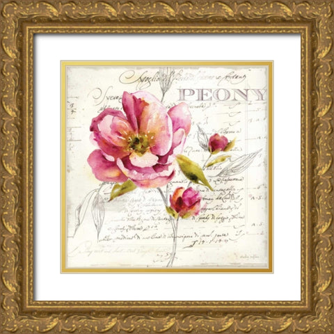 Memory Sketch 2 Gold Ornate Wood Framed Art Print with Double Matting by Studio Rofino