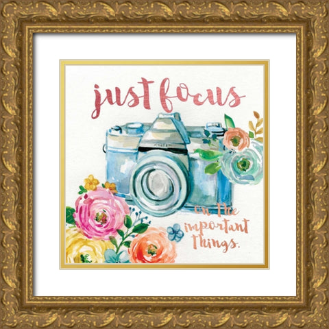 Just Focus Gold Ornate Wood Framed Art Print with Double Matting by Studio Rofino