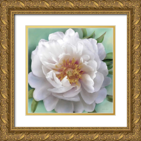 Floral Muse Gold Ornate Wood Framed Art Print with Double Matting by Studio Rofino