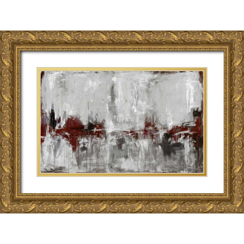 Beyond the Line 1 Gold Ornate Wood Framed Art Print with Double Matting by Green, Elise
