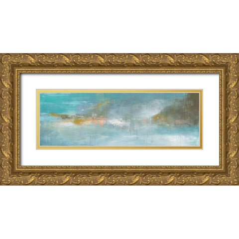 Evening Mist Gold Ornate Wood Framed Art Print with Double Matting by Green, Elise