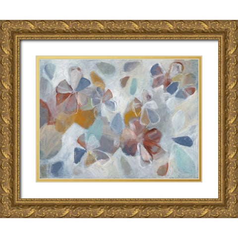 Urban Floral Gold Ornate Wood Framed Art Print with Double Matting by Green, Elise