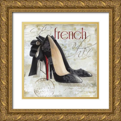 Paris Soles 1 Gold Ornate Wood Framed Art Print with Double Matting by Cooper, Carlie