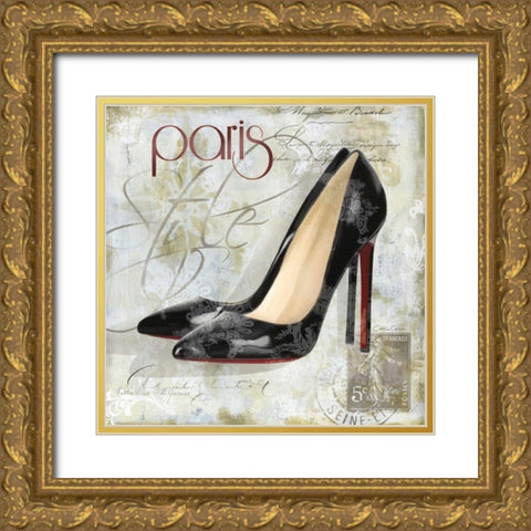 Paris Soles 2 Gold Ornate Wood Framed Art Print with Double Matting by Cooper, Carlie