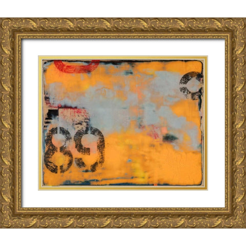 Urban Collage 89 Gold Ornate Wood Framed Art Print with Double Matting by Fainelli, Deanna