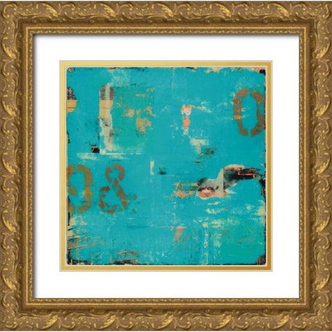 Urban Collage 90 Gold Ornate Wood Framed Art Print with Double Matting by Fainelli, Deanna