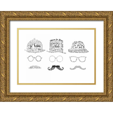 As The French Say-Men Gold Ornate Wood Framed Art Print with Double Matting by De Lauzun, Marion