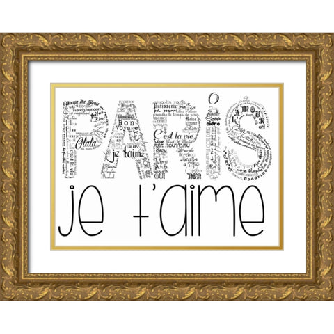 As The French Say-Paris Gold Ornate Wood Framed Art Print with Double Matting by De Lauzun, Marion