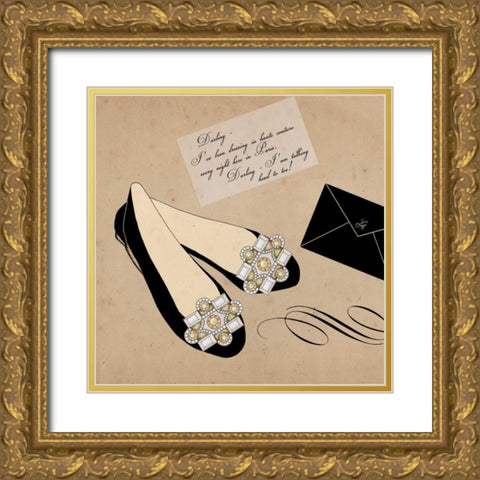 Hello Darling 2 Gold Ornate Wood Framed Art Print with Double Matting by Allen, Elizabeth