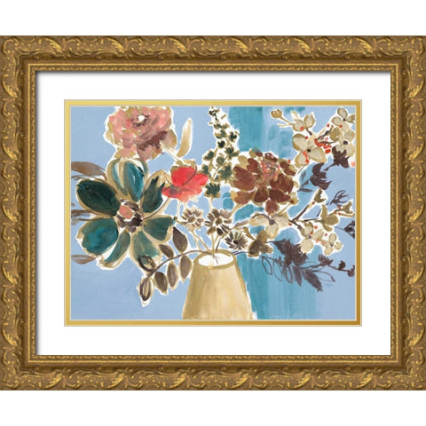 Lulus Bouquet Gold Ornate Wood Framed Art Print with Double Matting by Sandland, Colleen