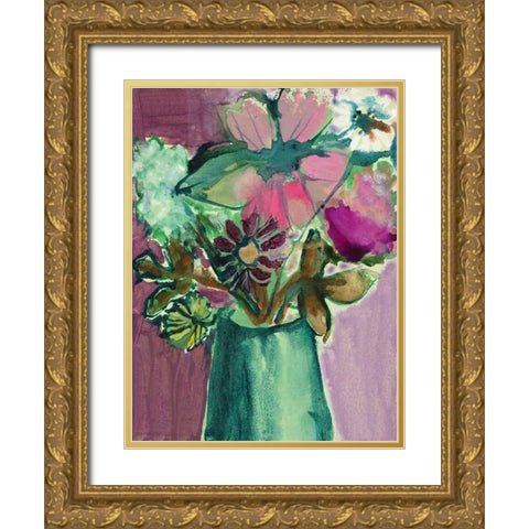 Charlottes Garden, Still Life 1 Gold Ornate Wood Framed Art Print with Double Matting by Sandland, Colleen
