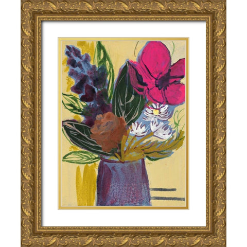 Charlottes Garden, Still Life 3 Gold Ornate Wood Framed Art Print with Double Matting by Sandland, Colleen