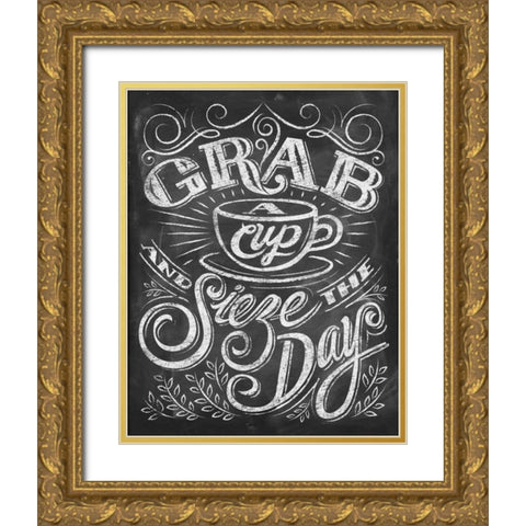 Wise Coffee 2 Gold Ornate Wood Framed Art Print with Double Matting by Taylor, Dorothea