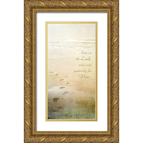 Rest In The Lord Gold Ornate Wood Framed Art Print with Double Matting by Dickinson, Robin