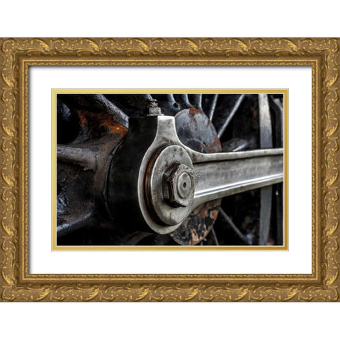 Industrial Track 1 Gold Ornate Wood Framed Art Print with Double Matting by Mark Spowart Photography