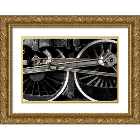 Industrial Track 2 Gold Ornate Wood Framed Art Print with Double Matting by Mark Spowart Photography